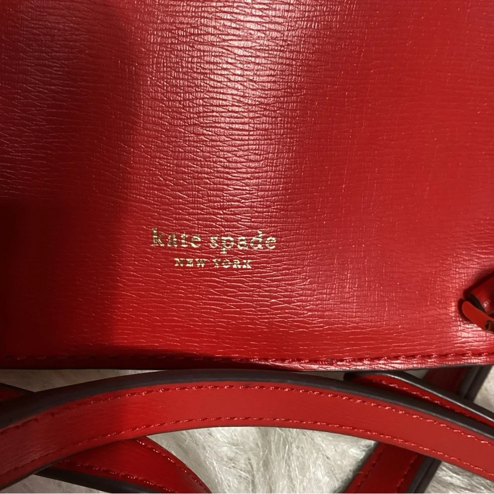 Kate Spade x Tom & Jerry Convertible Red Leather Mini Backpack EUC - Picture 9 of 15